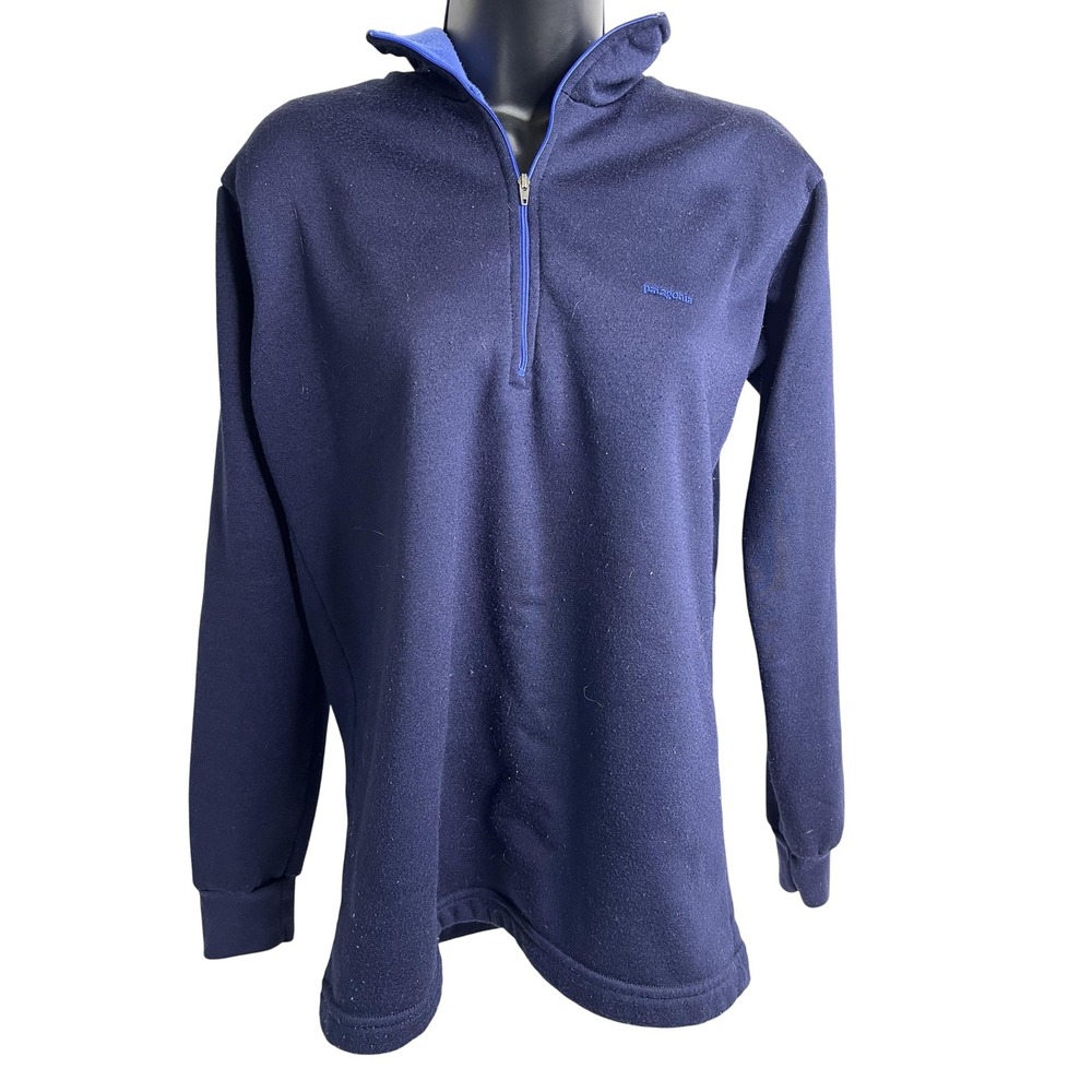 Vintage Patagonia Pullover Mens Medium Capilene 1/4‎ Zip Fleece Made in USA 90s